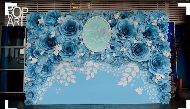 Backdrop hoa giấy - Cơ Sở Hoa Giấy Nghệ Thuật Tuyết Vân